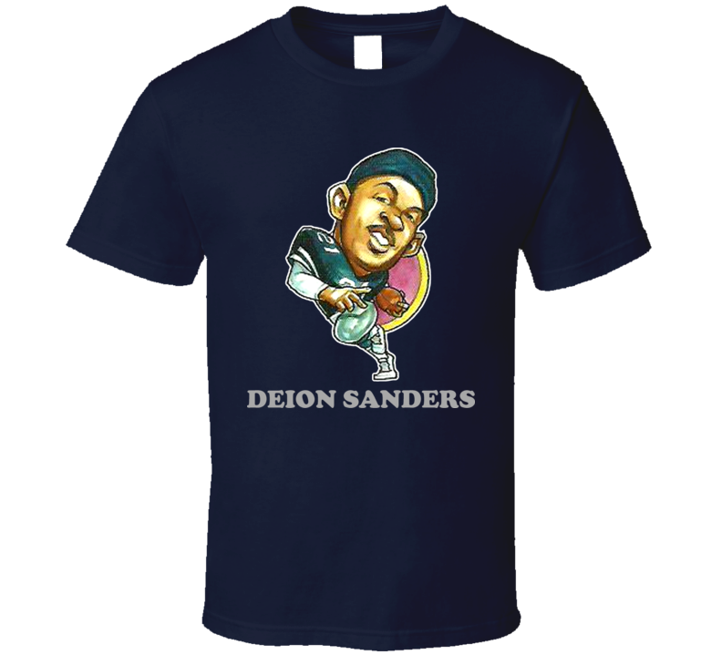 Deion Sanders Dallas Football Retro Vintage Caricature Cartoon T Shirt