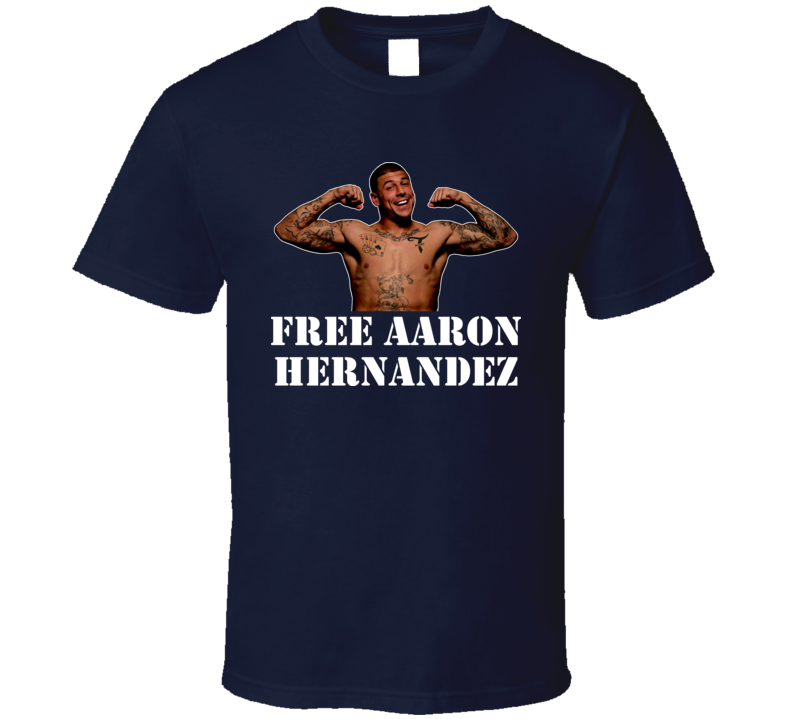 Free Aaron Hernandez New England Patriots Tight End Football T Shirt
