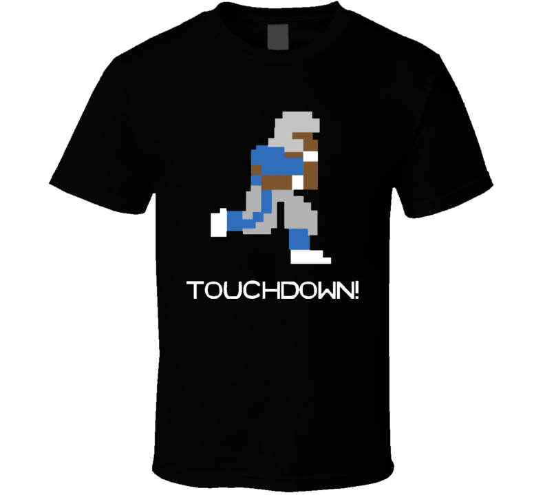 Barry Sanders Tecmo Bowl Superbowl 8Bit Video Game T Shirt