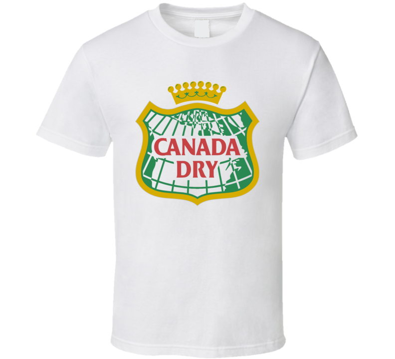 Canada Dry Gingerale soft Drink Pop T Shirt All Sizes Whote