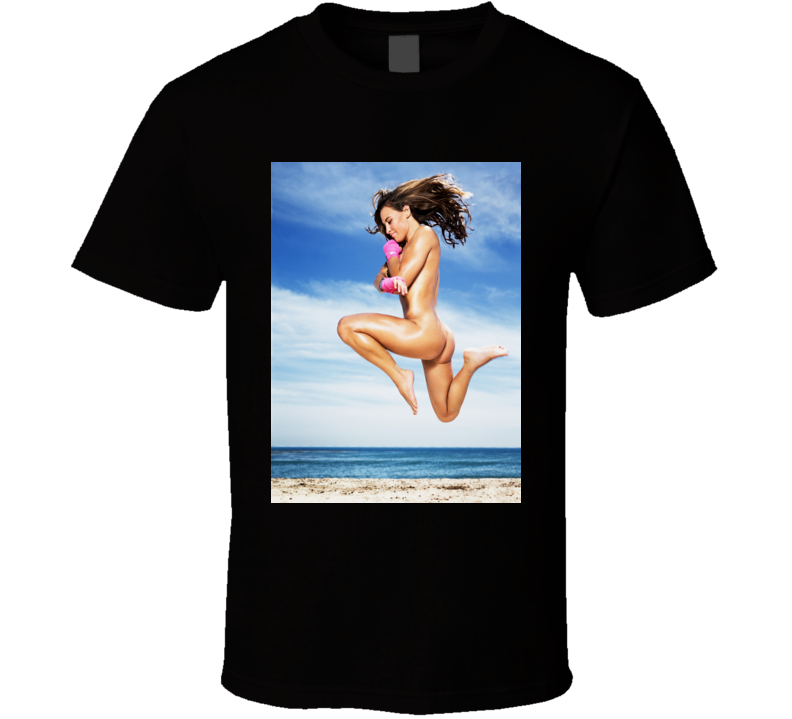 Meisha Tate Ultimate Fighter MMA Champ Fighting Nude Pose T Shirt
