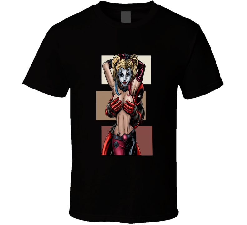 New Popular Deadpool is no Joke (full color) Harley Quinn T-Shirt All Sizes