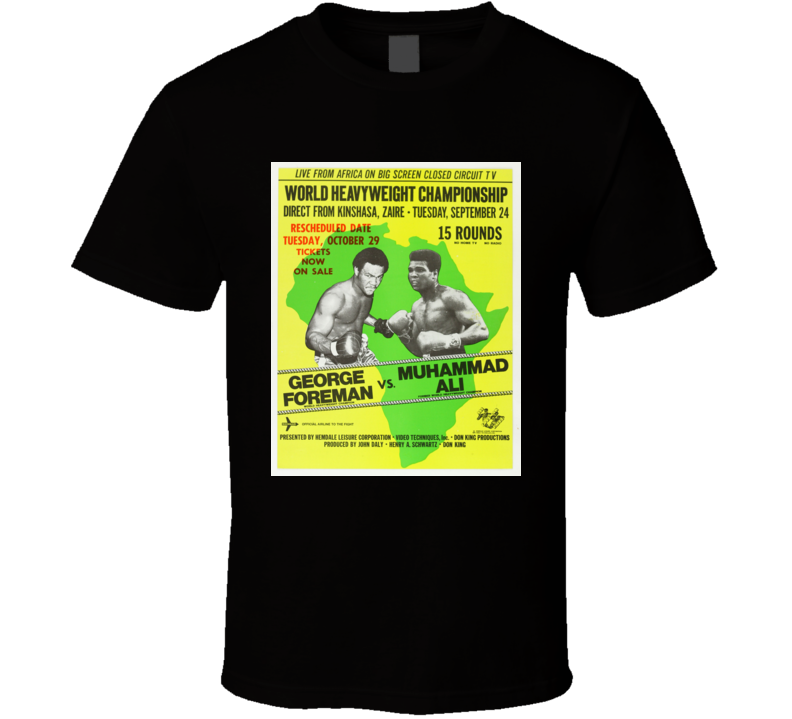 Muhammad Ali vs Foreman Rumble in The Jungle Boxing Poster T Shirt