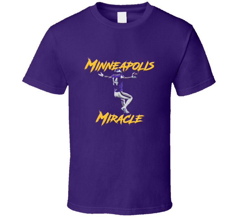 Minneapolis Miracle Keenum Biggs Touchdown Catcvh Minnesota Purple T Shirt