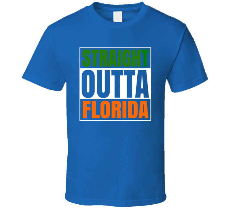 Straight Outta Florida Compton Style State Gators University Basketall T Shirt