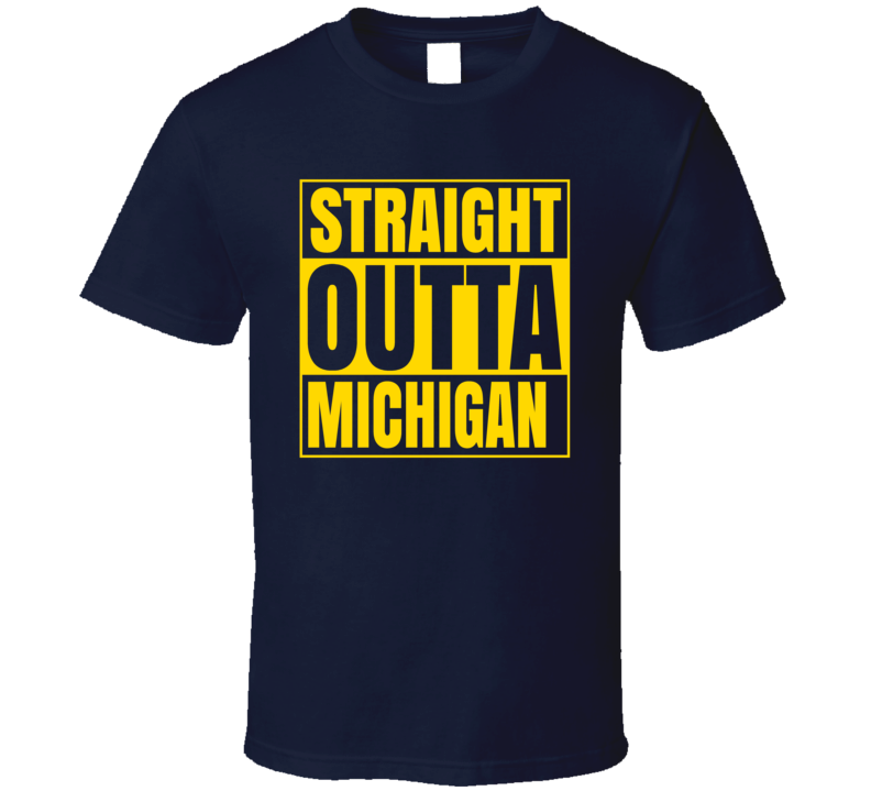Straight Outta Michigan March Madness University Comtpon T Shirt