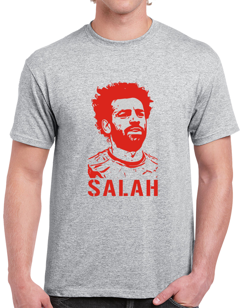 Mohamed Salah Liverpool Egyptian Silhouette Soccer Star T Shirt
