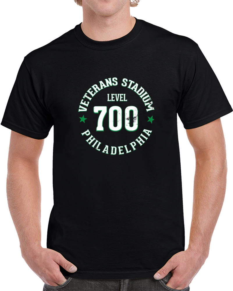 Veterans Stadium Philadelphia Level 700 Cool Distressed Logo T Shirt
