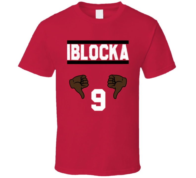 Serge Ibaka Iblocka Toronto Baskerball Team Thumbs Down Fan T Shirt