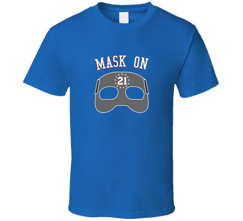 Joel Embiid Mask On Playoff Philadelphia Playoff Basketball T Shirt