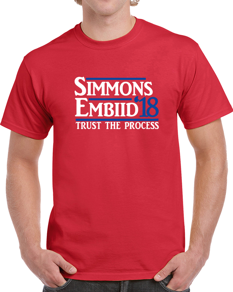 Philadelphia Basketball Joel Embiid Ben Simmons "trust The Process 18" T-shirt