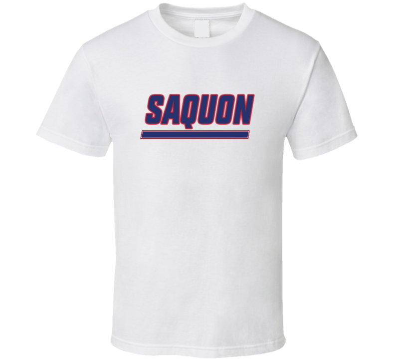 Saquon Barkley Running Back New York Hybrid Logo Football White T Shirt