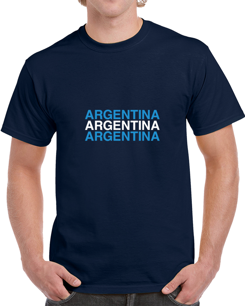 Argentina World Cup 2018 Flag Colors Soccer Hooligan Fan Supporter T Shirt