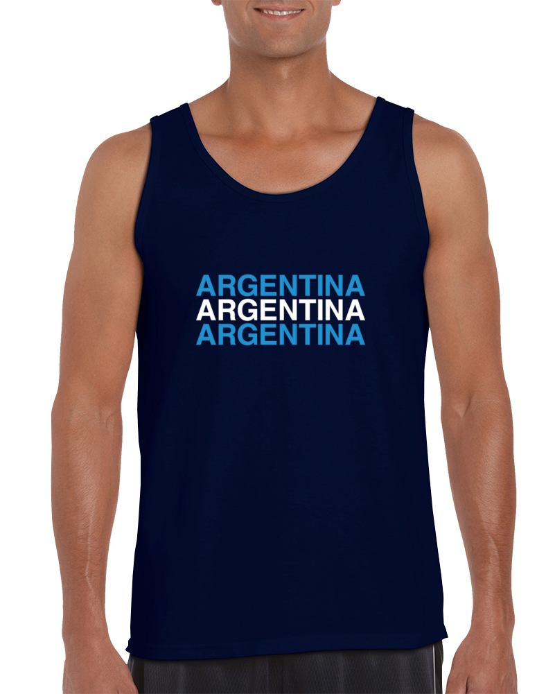Argentina World Cup 2018 Flag Colors Soccer Hooligan Fan Supporter Tank Top