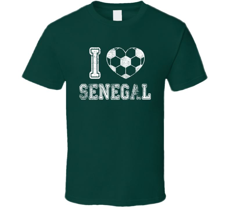 I Love Senegal World Cup 2018 Russia Fan Supporter T Shirt
