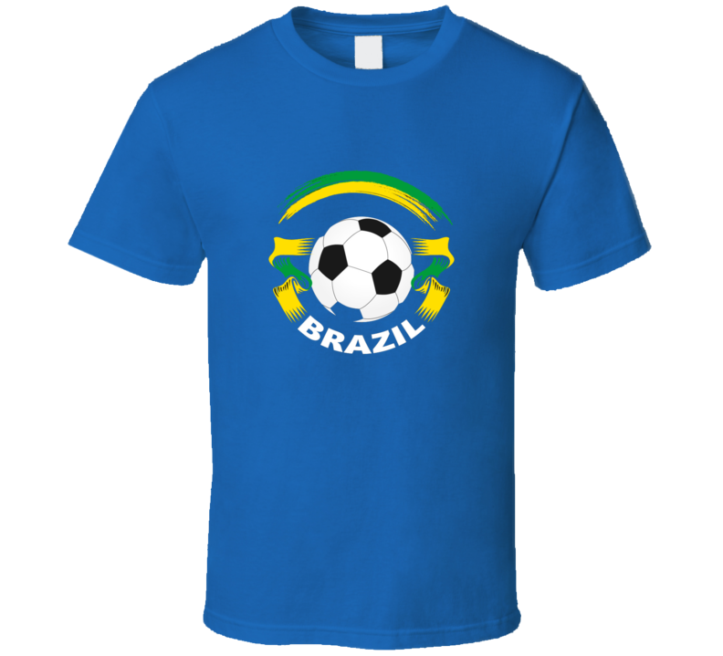 Brazil Soccer Ribbon World Cup Fan Supporter T Shirt