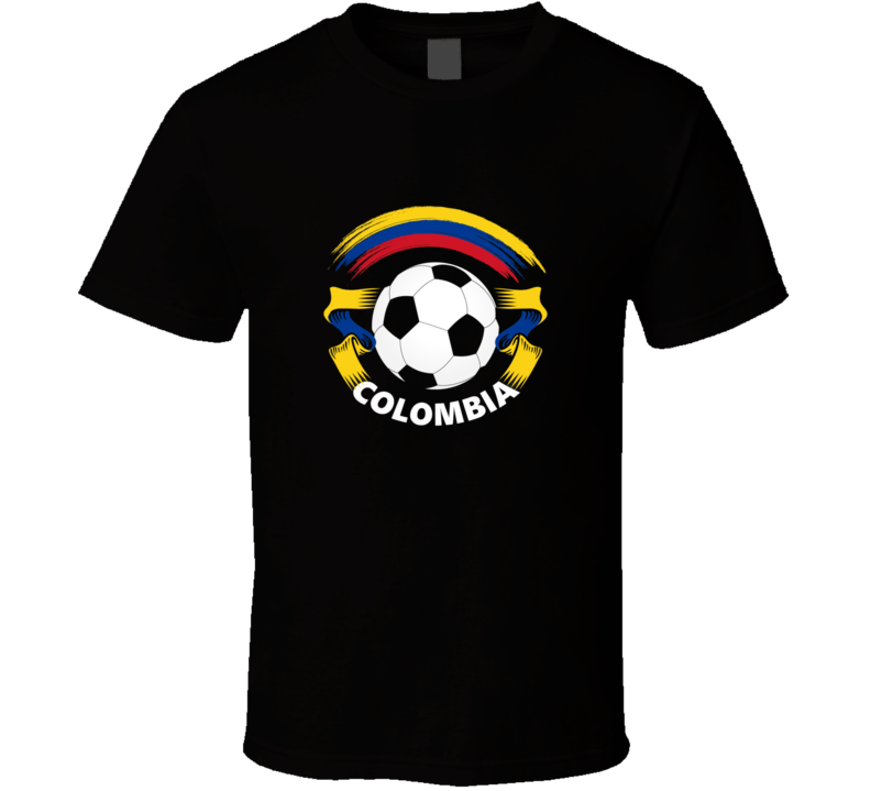 Colombia Soccer Football 2018 World Cup Ribbons Ball Fan Supporter T Shirt