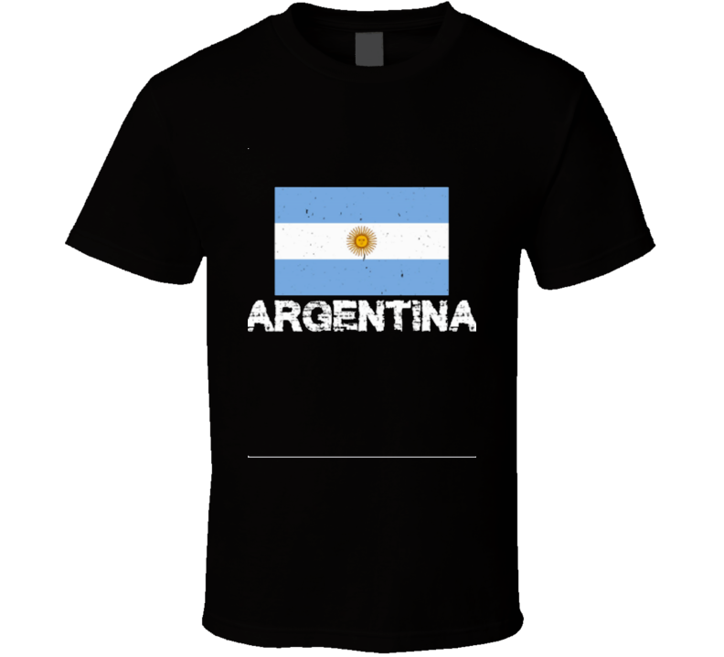 Argentina Flag Distressed World Cup 2018 Russia Fan Supporter V2 T Shirt