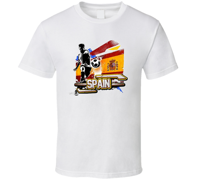 Spain Retro Vintage Soccer Footbal World Cup Fan Supporter T Shirt