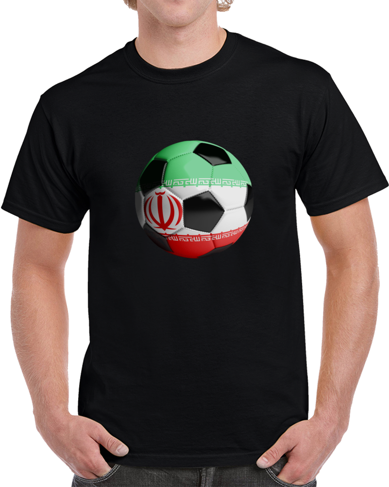 Iran Soccer Ball World Cup Fan Supporter  Distressed T Shirt