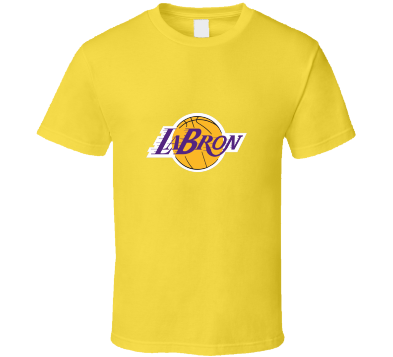 Lebron James Labron La Basketball Team Logo Yellow T Shirt 