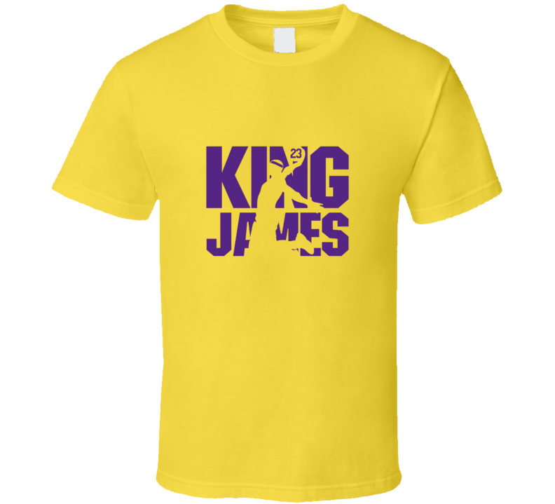King James Lebron Labron Los Angeles Slam Dunk Basketball T Shirt