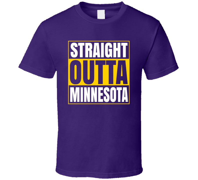 Straight Outta Minnesota Football Fan Supporter T Shirt