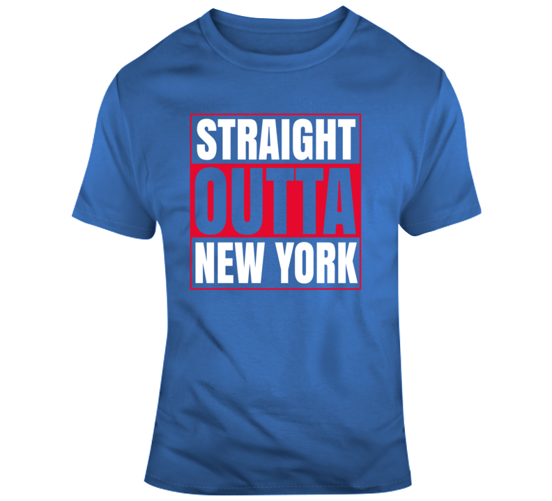 Straight Outta New York Football Fan Supporter T Shirt