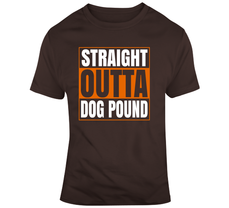 Straight Outta Dog Pound Cleveland Football Fan Supporter T Shirt