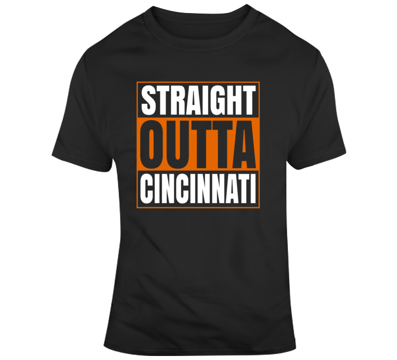 Straight Outta Cincinnati Football Fan Supporter T Shirt