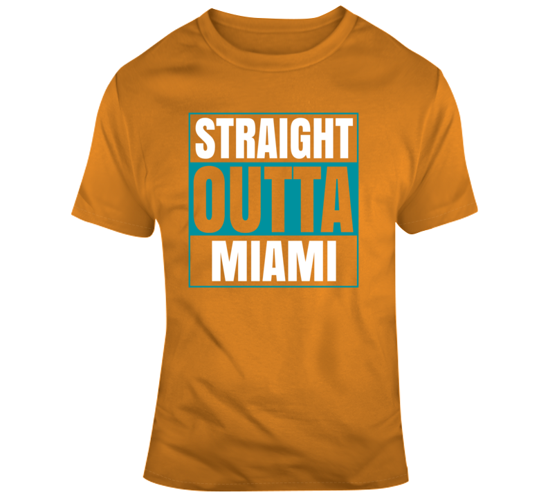Straight Outta Miami Football Fan Supporter T Shirt