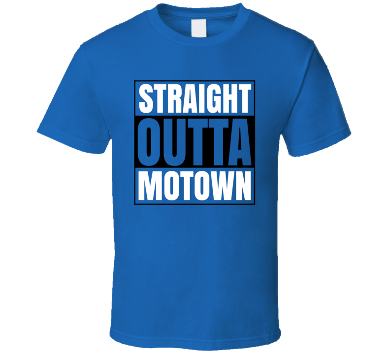 Straight Outta Motown Detroit Hip Hop Football T Shirt