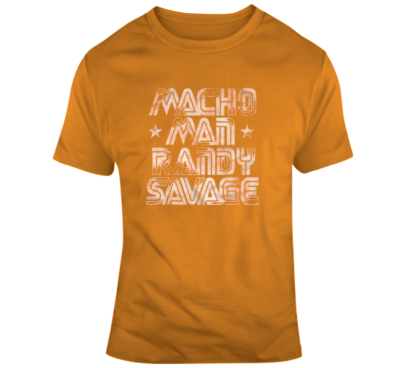 Macho Manr Randy Savage Retro Wrestling Logo Distressed T Shirt