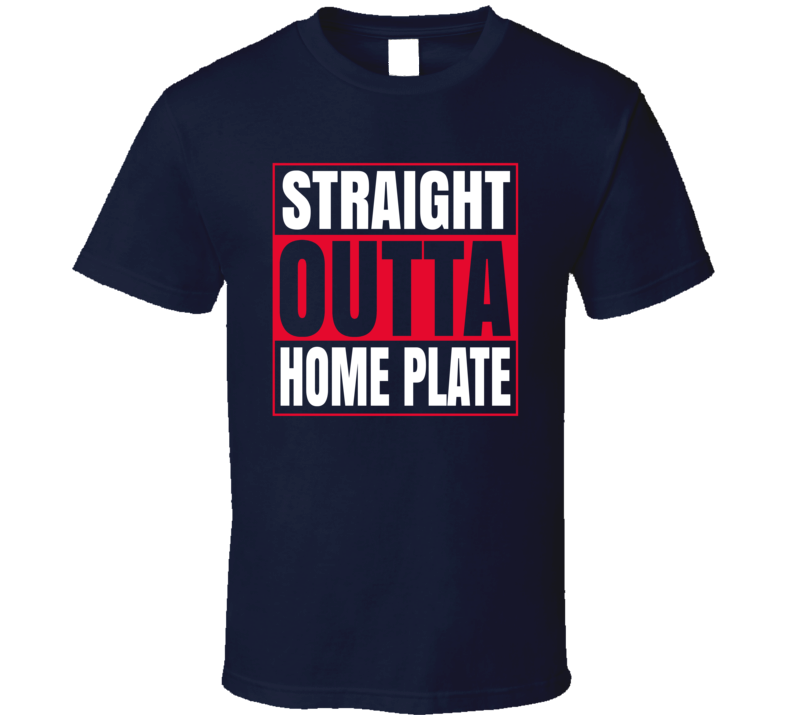Straight Outta Home Plate Boston Beantown Baseball Fan T Shirt