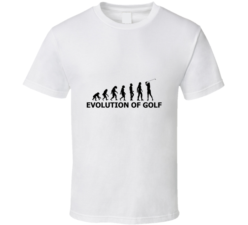 Evlution Of Golf Funny Cool Golfer Golfing Fan T Shirt