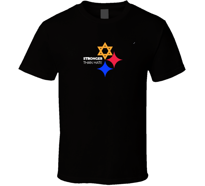 Pittsburgh Stronger Than Hate Star Of David Support Steel T Shirt