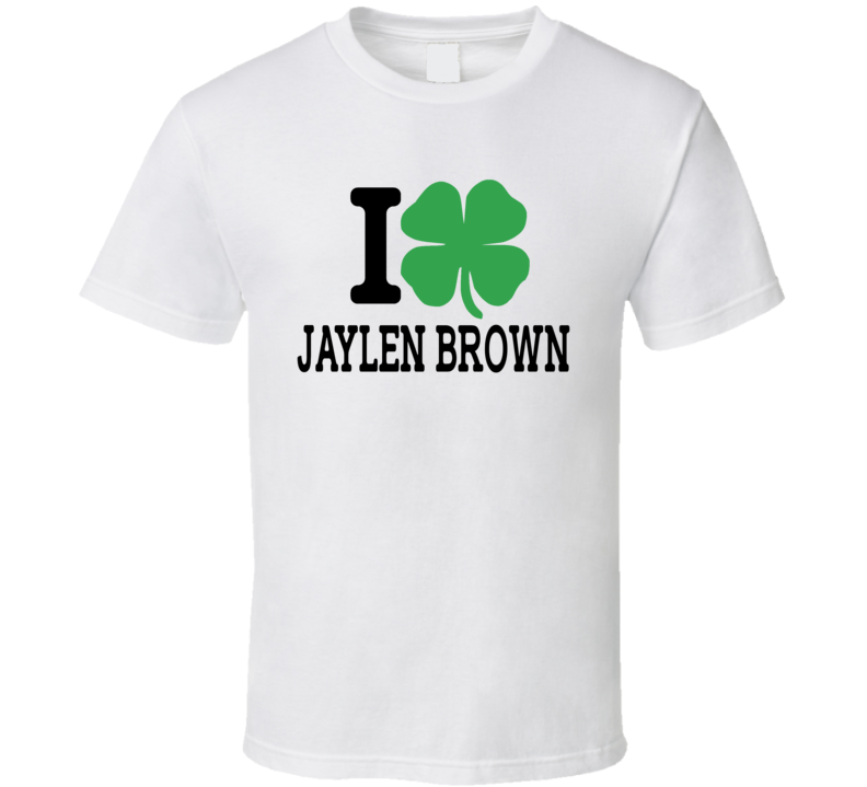 I Love Jaylen Brown Shamrock Boston Basketball T Shirt