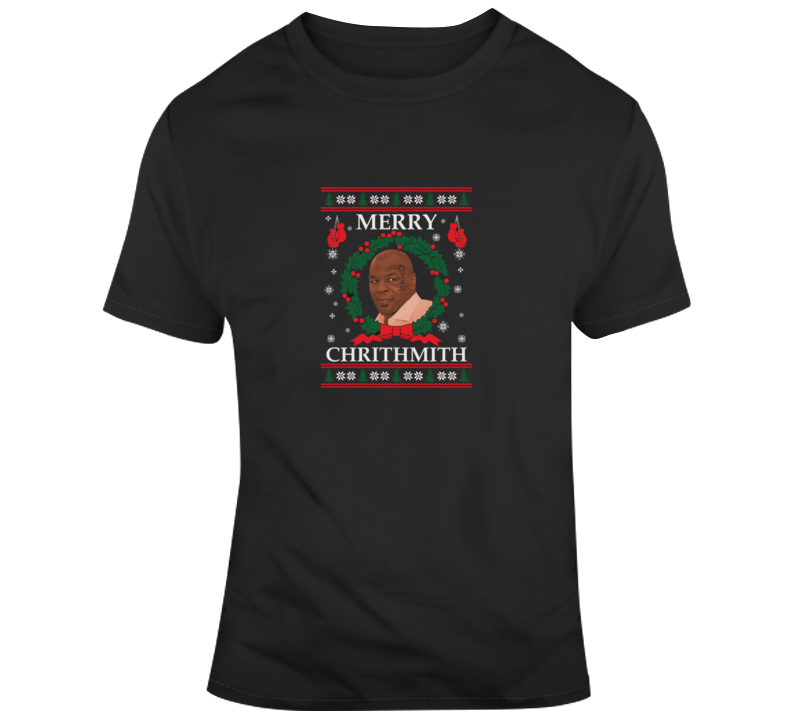 Mike Tyson Merry Chrithmith Lisp Christmas Funny Boxing T Shirt