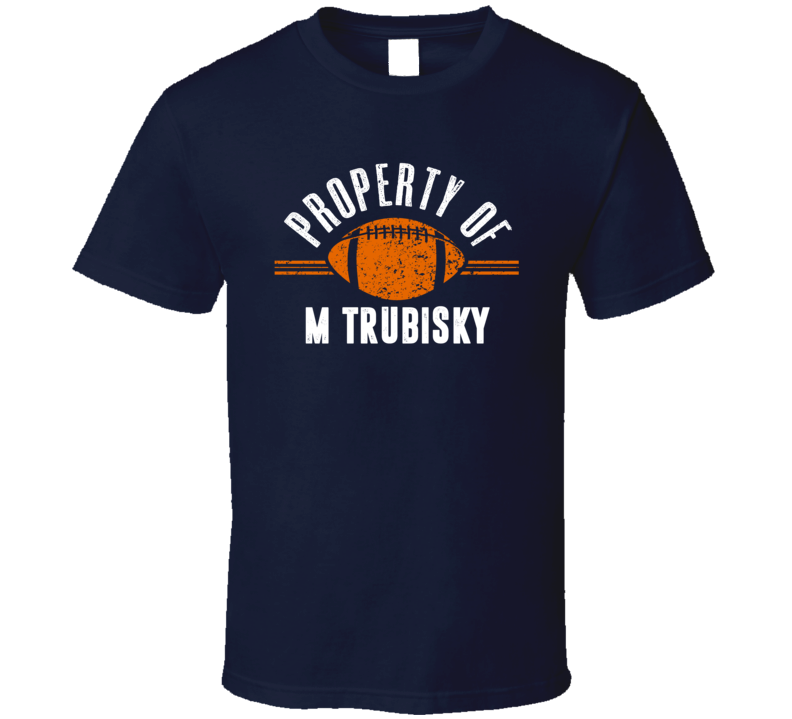 Property Of Mitchell Trubisky Chicago Qb Football T Shirt