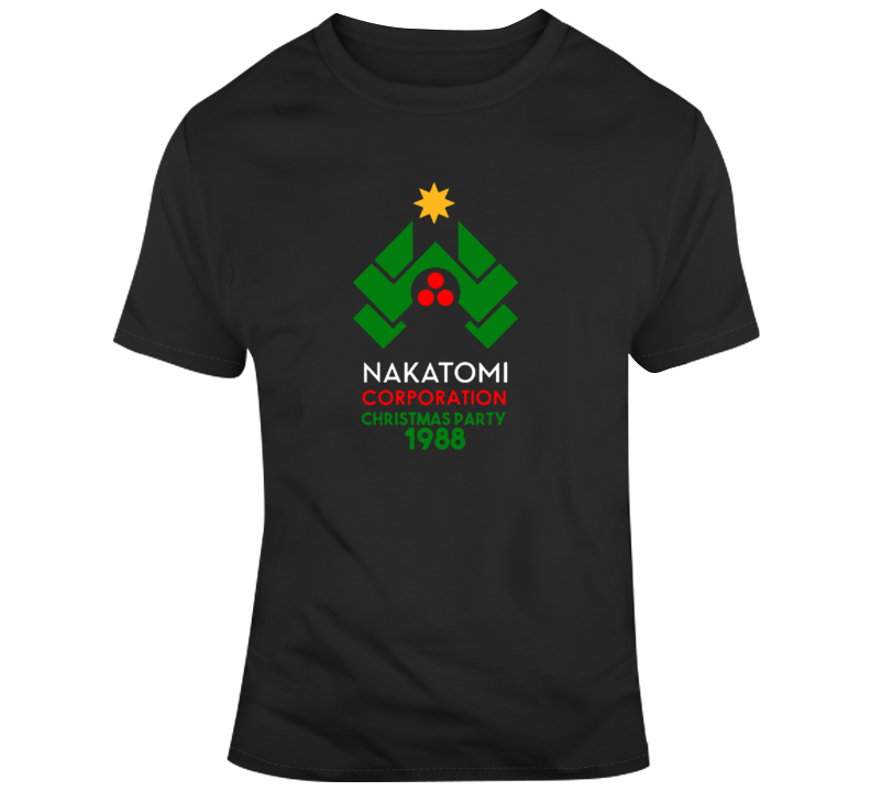 Nakatomi Corporation Christmas Party 1988 Die Hard Bruce Wllis Christmas Mocie T Shirt