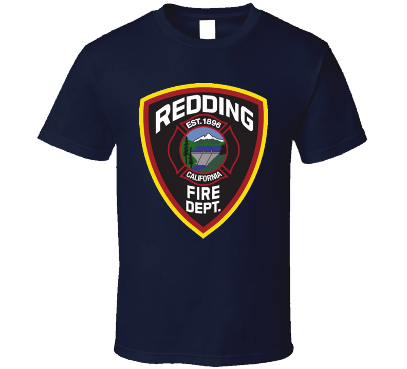 Redding Fire Dept California Fire Fighter T Shirt