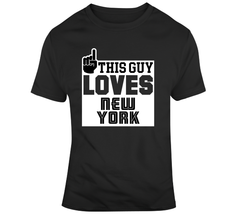 This Guy Loves New York Funny Cool T Shirt