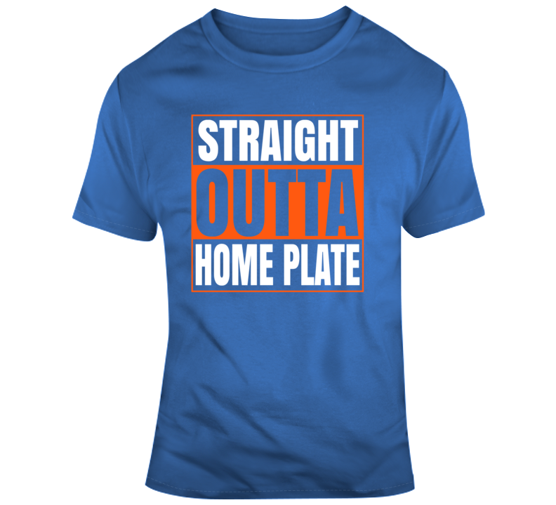 Straight Outta Home Plate New York Baseball T Shirt