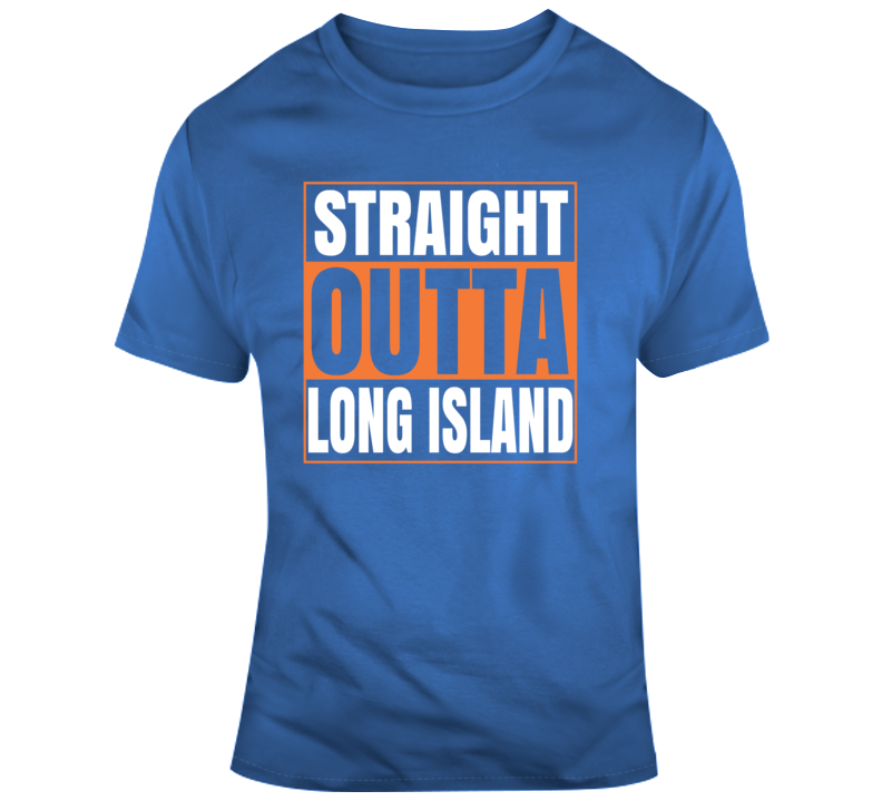 Straight Outta Long Island New York Hockey T Shirt