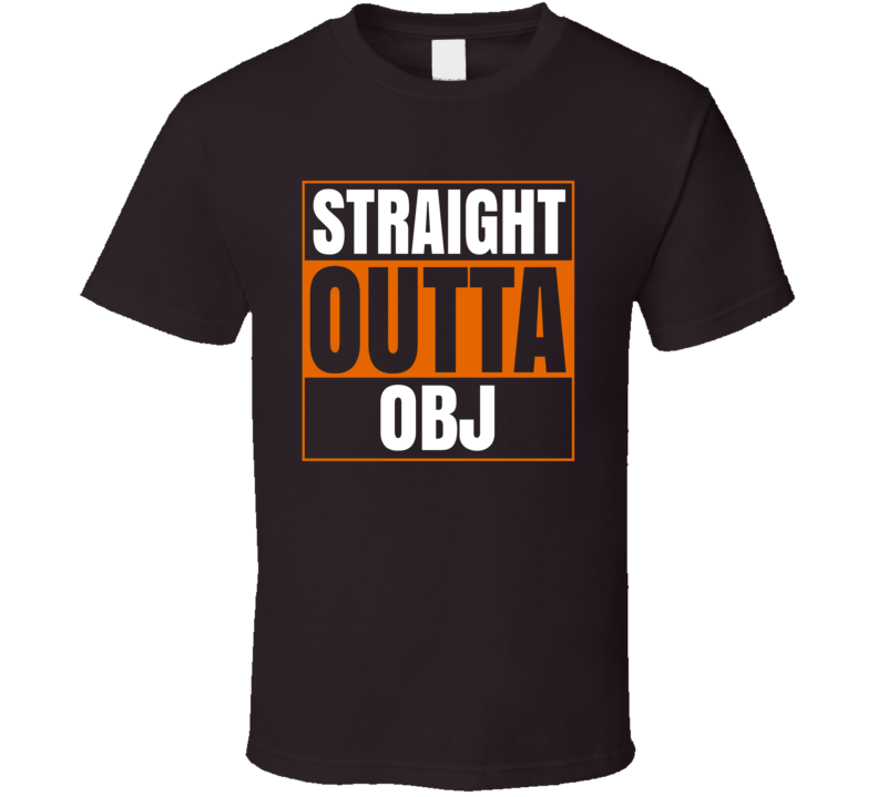 Straight Outta Obj Odell Beckham Jr Cleveland Football T Shirt