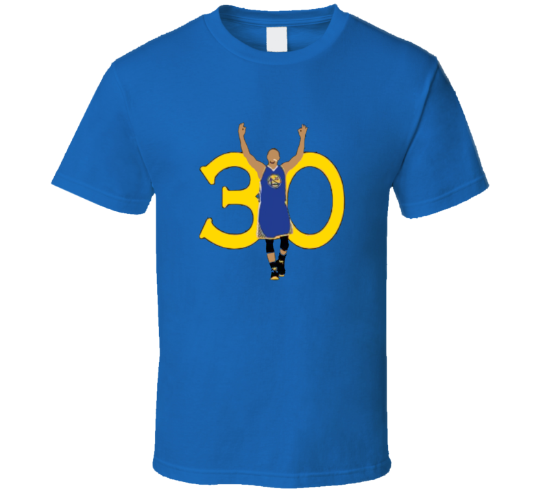 Steph Curry "steph 30" 3 Point Golden State Basketball T Shirt