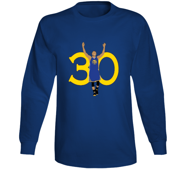 Steph Curry "steph 30" 3 Point Golden State Basketball Long Sleeve