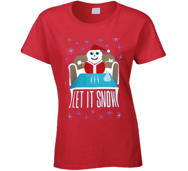 Funny Ugly Cocaine Let It Snow Red Ugly Christmas Crewneck Sweater All Sizes Ladies T Shirt