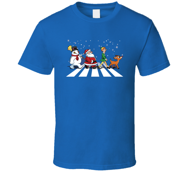 Christmas Road Santa Elf Frosty Rudolph T Shirt