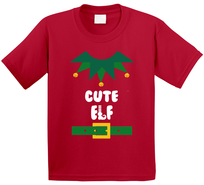 Cute Elf Christmas Costume Kids T Shirt